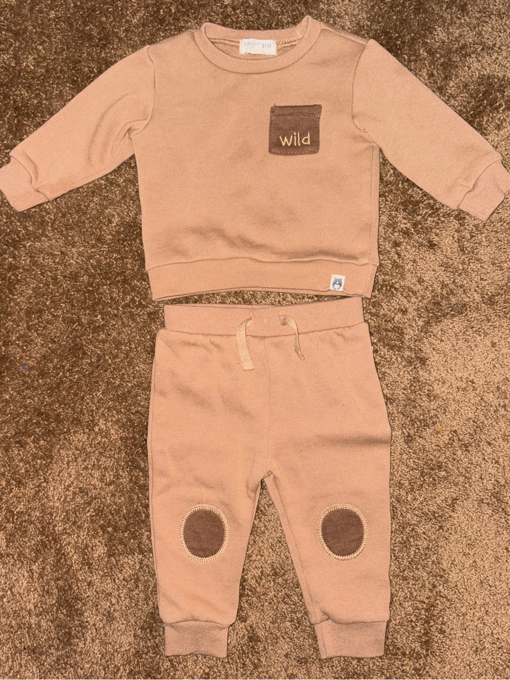 Rabbit and Bear Organic Sweat Set 6-9 months